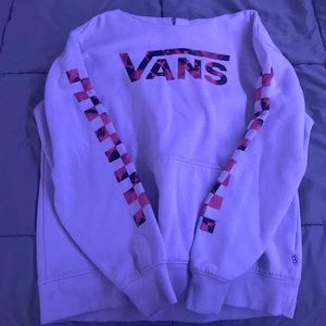 Women’s small, white with pink and black marble writing